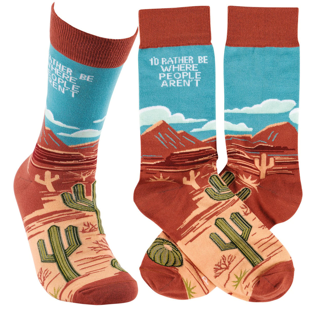 Socks - Rather Be Where People Aren't (Desert Cactus)