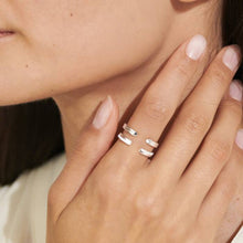 Load image into Gallery viewer, Soul Shine Cubic Zirconia Band Ring Stack In Silver Plating - Set of 2
