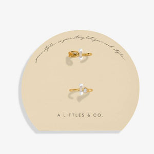 Soul Shine Cubic Zirconia Oval Ring Stack In Gold-Tone Plating - Set of 2