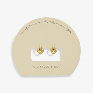 Soul Shine Drop Heart Earrings -  Gold-Tone Plating