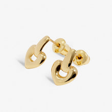 Load image into Gallery viewer, Soul Shine Drop Heart Earrings -  Gold-Tone Plating
