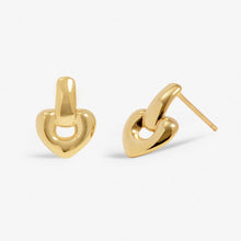 Load image into Gallery viewer, Soul Shine Drop Heart Earrings -  Gold-Tone Plating
