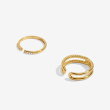 Load image into Gallery viewer, Soul Shine Rope Ring Stack In Gold-Tone Plating - Set of 2
