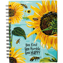 Load image into Gallery viewer, Spiral Notebook - Bee Kind Bee Humble Bee Happy
