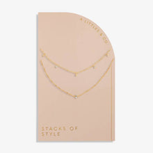Load image into Gallery viewer, Stacks Of Style Necklace In CZ And Gold-Tone Plating
