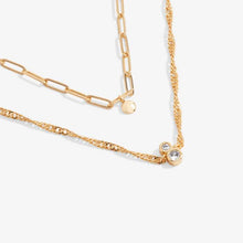 Load image into Gallery viewer, Stacks Of Style Necklace In CZ And Gold-Tone Plating
