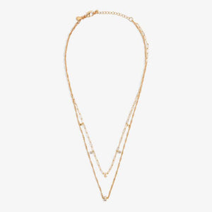 Stacks Of Style Necklace In CZ And Gold-Tone Plating