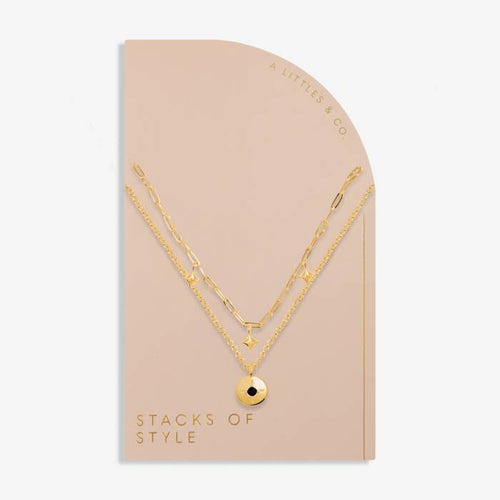 Stacks Of Style Necklace In Gold Gem And Gold-Tone Plating