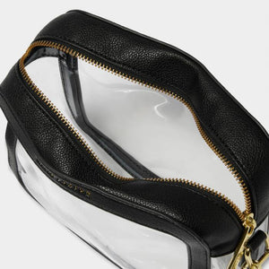 Stadium Bag with Canvas Strap - Black
