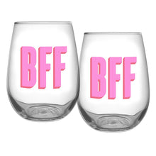 Load image into Gallery viewer, Stemless Wine Glass - BFF - Set of 2
