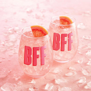 Stemless Wine Glass - BFF - Set of 2