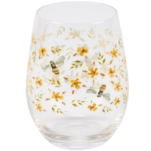 Stemless Wine Glass - Bee Wine Glass