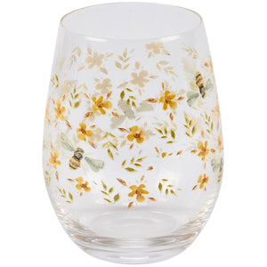 Stemless Wine Glass - Bee Wine Glass