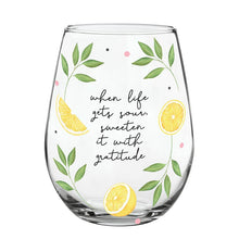 Load image into Gallery viewer, Stemless Wine Glass - Gratitude
