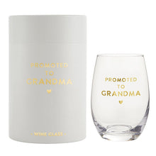 Load image into Gallery viewer, Stemless Wine Glass - Promoted To Grandma
