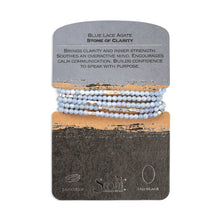 Load image into Gallery viewer, Stone Wrap - Blue Lace Agate/Silver - Stone of Clarity

