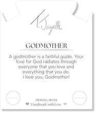 Load image into Gallery viewer, Storm Agate Gemstone Bracelet with Endless Love Godmother Sterling Silver Charm

