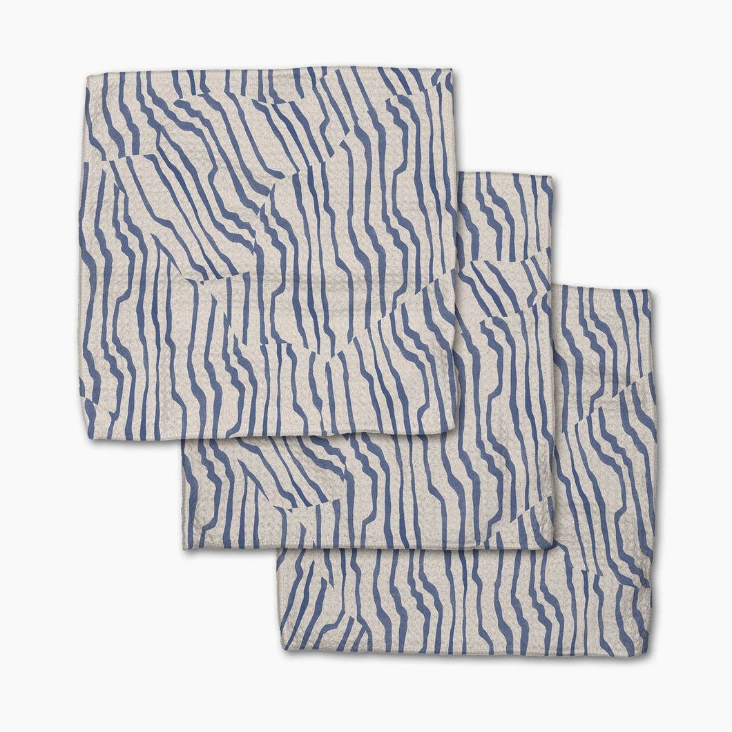 Stripe Funk Grounds Dishcloth Set of 3 by Geometry