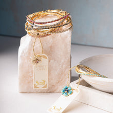 Load image into Gallery viewer, Sparkle &amp; Shine Rhinestone Bracelet Trio - Pacific Opal/Gold
