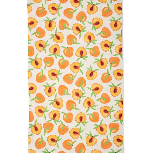 Sweet Peach Kitchen Tea Towel by Geometry