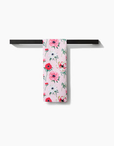 Anemone Garden Flowers Kitchen Tea Towel by Geometry