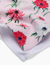 Load image into Gallery viewer, Anemone Garden Flowers Kitchen Tea Towel by Geometry
