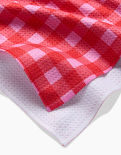 Load image into Gallery viewer, Cherry Gingham Kitchen Tea Towel by Geometry
