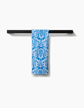 Load image into Gallery viewer, Delft Blue Easter Egg Damask Kitchen Tea Towel by Geometry

