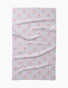 Orchids In Bloom Kitchen Tea Towel by Geometry