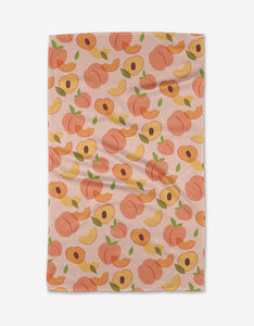 Peaches Kitchen Tea Towel by Geometry