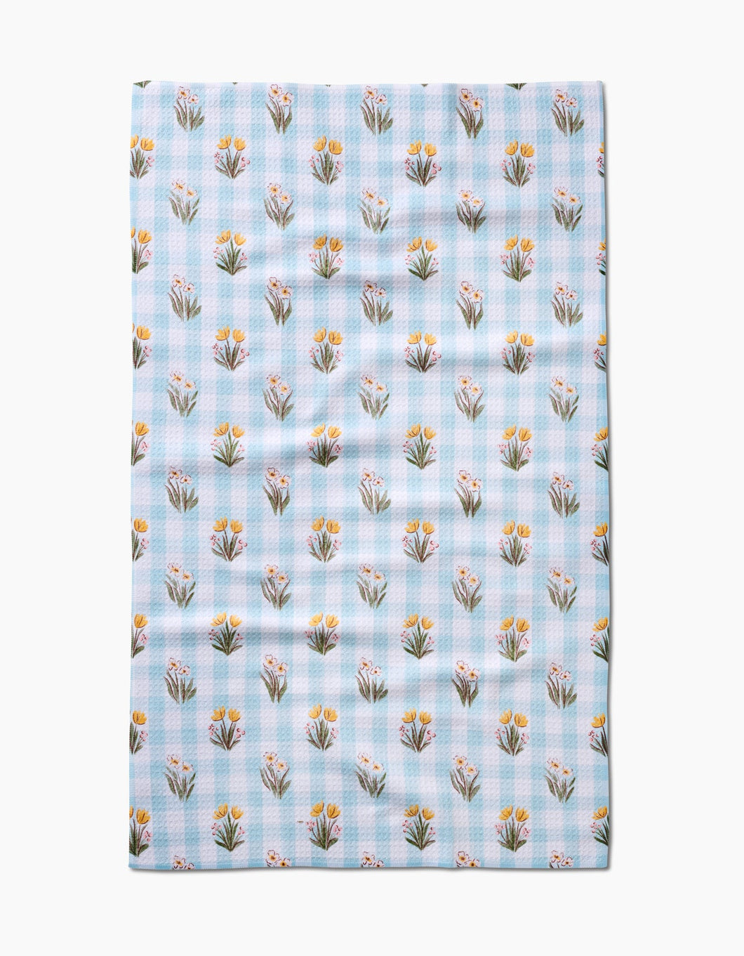 Picnic Plaid Blue Kitchen Tea Towel by Geometry