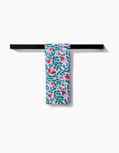 Load image into Gallery viewer, Spring Wavy Leaves Kitchen Tea Towel by Geometry
