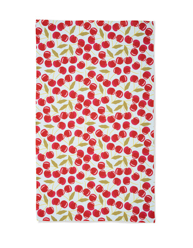 Sweet Cherry Kitchen Tea Towel by Geometry