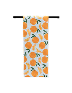 Sweet Orange Kitchen Tea Towel by Geometry