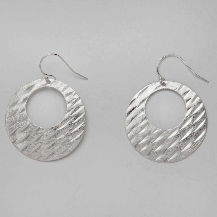 Textured Open Hoop Earrings