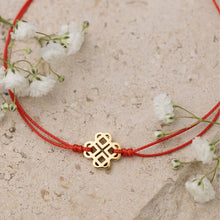 Load image into Gallery viewer, The Tribe Thread Bracelet - Red/Yellow Gold

