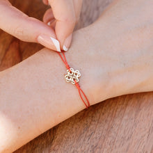 Load image into Gallery viewer, The Tribe Thread Bracelet - Red/Yellow Gold
