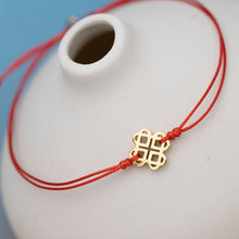 Load image into Gallery viewer, The Tribe Thread Bracelet - Red/Yellow Gold
