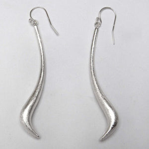 Thin Bent Drop Earrings