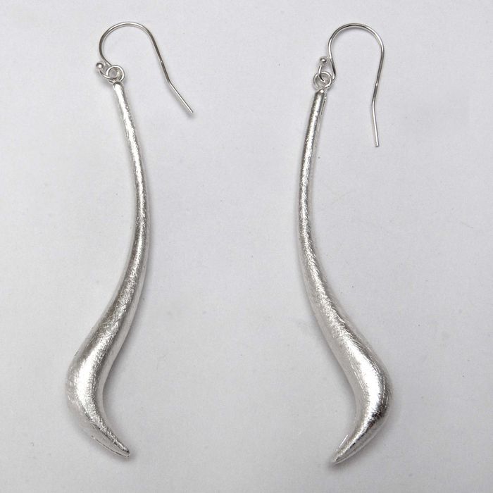 Thin Bent Drop Earrings