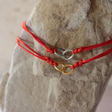 Load image into Gallery viewer, Thread of Friendship Bracelet - Red/Silver
