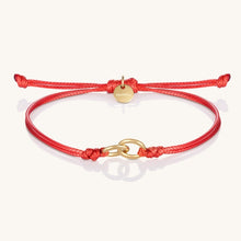 Load image into Gallery viewer, Thread of Friendship Bracelet - Set of 2 - Red/Yellow Gold
