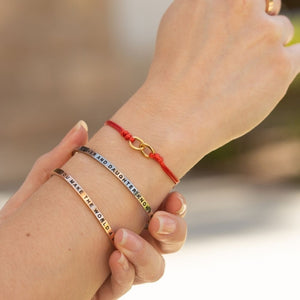 Thread of Friendship Bracelet - Set of 2 - Red/Yellow Gold