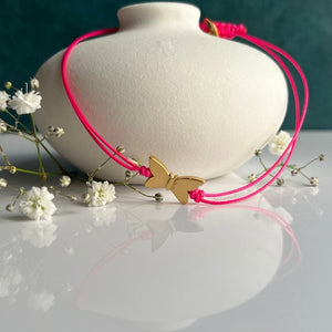 Thread of Hope & Rebirth: Butterfly Pink/Yellow Gold