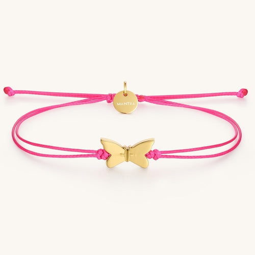Thread of Hope & Rebirth: Butterfly Pink/Yellow Gold