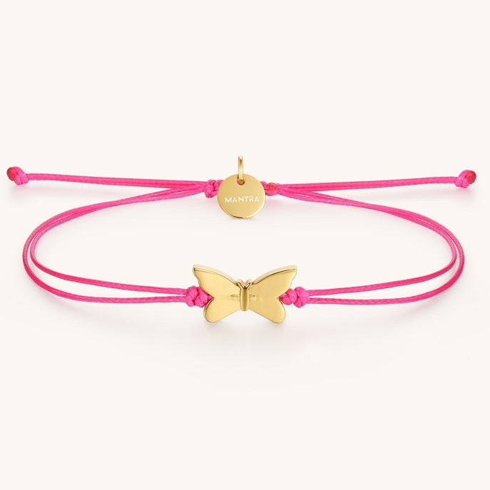 Thread of Hope & Rebirth: Butterfly Pink/Yellow Gold