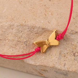 Thread of Hope & Rebirth: Butterfly Pink/Yellow Gold