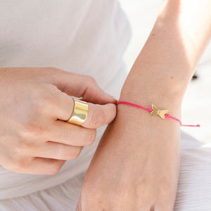 Thread of Hope & Rebirth: Butterfly Pink/Yellow Gold