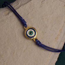 Load image into Gallery viewer, Thread of Protection: I Am Supported and Protected Blue/Yellow Gold

