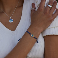 Load image into Gallery viewer, Thread of Protection: I Am Supported and Protected Blue/Yellow Gold
